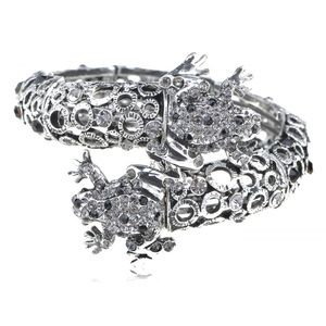 Crystal Silver Tarantula Spider Bangle Cuff